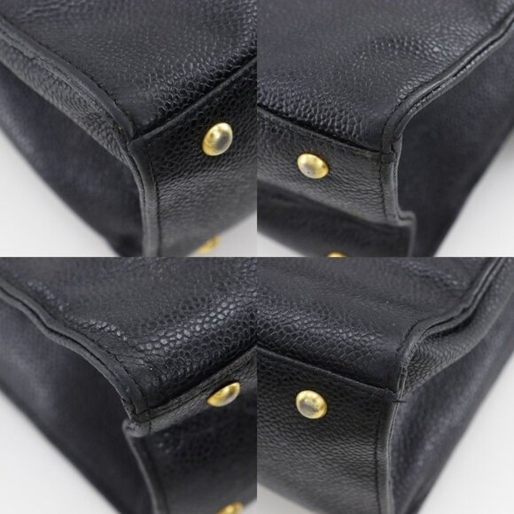 CHANEL Black Caviar Leather Tote Bag - Picture 4 of 16